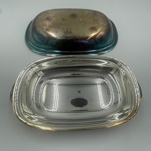Reed & Barton Mayflower 5001 Vintage Lidded Vegetable Dish Silverplate Platter - Picture 3 of 6